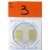 Image 1 : Two 1 Gram .9999 Fine Gold Johnson Matthey Bars