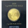 Image 3 : 1 Gram .9999 Fine Gold Canada Maple Leaf Coin