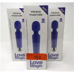 3 New Love Magic Vibrator/Massagers - Purple