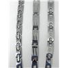 Image 2 : 3 New Men's Stainless Steel Bracelets