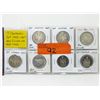 Image 1 : Seven 1960s Canadian Silver Half Dollar Coins