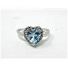 Image 1 : Certified Blue Topaz & Diamond Ring