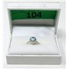 Image 2 : Certified Blue Topaz & Diamond Ring