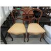 Image 1 : Pair of Wood Framed Dining Chairs