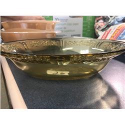 YELLOW DEPRESSION GLASS BOWL