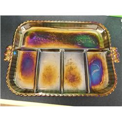 CARNIVAL GLASS SERVING TRAY