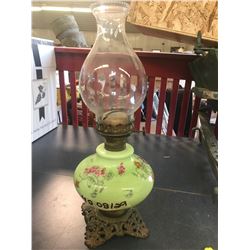 GREEN HAND PAINTED LAMP