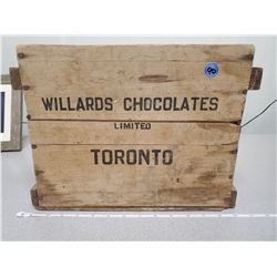WILLARDS CHOCOLATES WOOD BOX