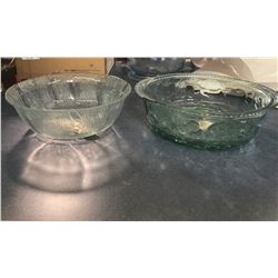 2 GLASS BOWLS
