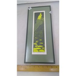 1993 PRO-FRAMED (MATTE GLASS) ORIGINAL PRINT (1 OF 5 PRINTED) "RENDEVOUS" 16"X 7"