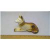 Image 1 : 1922 GERMANY PAINTED PLASTER ALSATIAN DOG SCULPTURE - LENGTH 7"