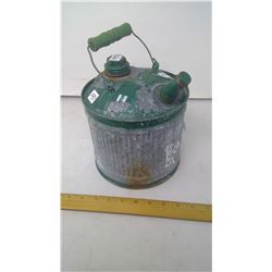 1962 GALVANIZED STEEL GAS CAN - 8" HEIGHT