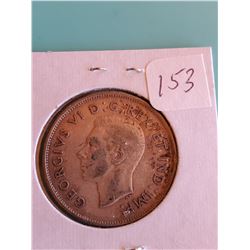 1943 CANADIAN SILVER HALF DOLLAR