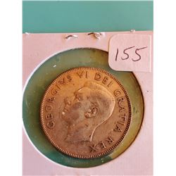 1950 CANADIAN SILVER HALF DOLLAR