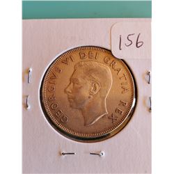 1951 CANADIAN SILVER HALF DOLLAR