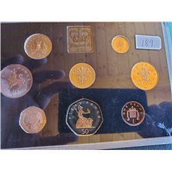 1984 ENGLAND UNCIRCULATED MINT SET 1/2 PENNY - 1 POUND
