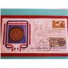 Image 1 : 1983 200TH ANNIVERSARY OF TREATY OF PARIS MEDAL AND STAMPS