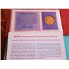 Image 2 : 1983 200TH ANNIVERSARY OF TREATY OF PARIS MEDAL AND STAMPS
