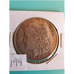 1898 USA MORGAN DOLLAR 90% SILVER