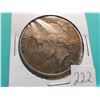 Image 1 : 1922 USA PEACE DOLLAR 90% SILVER