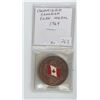 Image 1 : LARGE COLURIZED 1964 CANADIAN FLAG MEDAL: CANADA'S OWN FLAG. APPROVED DEC. 15, 1964. UNC. NICE.
