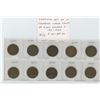 277  COMPLETE SET OF 10 CANADIAN KING GEORGE V LARGE CENTS 19111920. COINS GRADE F15 TO EF40