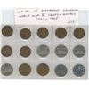 Image 1 : LOT OF 15 DIFFERENT CANADIAN WORLD WAR II CENTS AND NICKELS 1939-1945. CONSISTS FO 7 CENTS AND 8 NIC