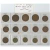 Image 1 : LOT OF 15 DIFFERENT BRITISH WORLD WAR II COINS ISSUED 1939-1945. 4 PENNIES, 7 HALF PENNIES, 4 3-PENC