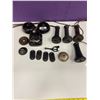 Image 1 : LOT OF VINTAGE PHONE PARTS AND NORTHERN ELECTRIC BELL - 13 PIECES