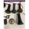 Image 2 : LOT OF VINTAGE PHONE PARTS AND NORTHERN ELECTRIC BELL - 13 PIECES