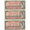 Image 1 : 3 - 1954 CANADIAN 2 DOLLAR BILLS
