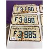 Image 2 : 7 - 1961 FARM LICENSE PLATES - 1 PAIR AND CONSECUATIVE NUMBERS