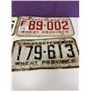 Image 3 : 4 1950S SASKATCHEWAN LICENSE PLATES - 155, '57, '58, '59