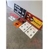 Image 1 : LOT OF 10 SIGNS, PAPER, CARBOARD, TIN, AND PLASTIC