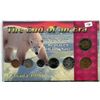 Image 1 : 1996 END OF AN ERA SET. 7-COIN SET WHERE THE NEW LOONIE REPLACES $1 BANKNOTE