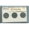 Image 2 : COMPLETE SET OF 3 1977 NICKEL DOLLARS INCLUDING TYPE 1 SHORT WATER LINES ROUNDED EDGE ATTACHED JEWEL