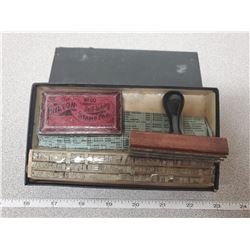 FULTON VINTAGE RUBBER STAMP SET