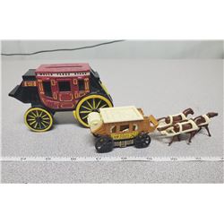 2 DIE CAST STAGE COACHES