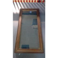 OAK DISPLAY CASE 13"X27"X2"