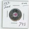 Image 1 : 2006 COLOURIZED BREAST CANCER 25 CENTS UNC