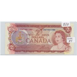 1974 $2.00 UNC 64 BW7441284