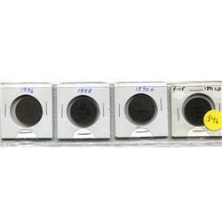 1886, 1888, 1890H, 1891 LL, LD - LARGE CENTS