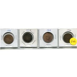 1896, 1900H, 1903, 1920 - LARGE CENTS