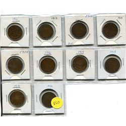 1911 TO 1920 LARGE CENTS