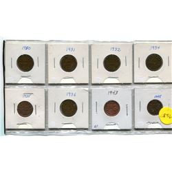 1930-32, 1934-36, 1943, 1945 SMALL CENTS