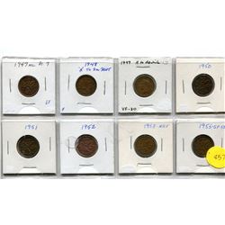 1947ML-P7, 1948 A TO SDE, 1949 A TO LDE, 1950, 1951, 1952, 1953NSF, 1955SF, SMALL CENTS