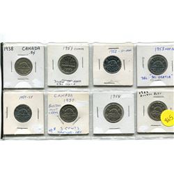 EIGHT FIVE CENT PIECES