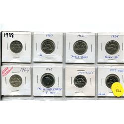 EIGHT FIVE CENT PIECES