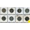 Image 1 : 1971, 1978 SJ, 1978 RJM 1980, 1982 LB, 1987, 1988, 1989 - CANADA SILVER FIFTY CENT COINS