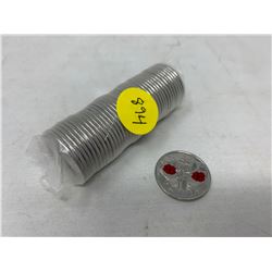 MINT ROLL OF 1945-2010 REMEMBRANCE DAY POPPY QUARTERS